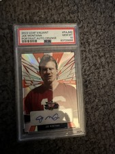 2022 Leaf Valiant Portrait Autographs Crystal Orange #PAJM2 Joe Montana #3/25