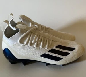 adidas ADIZERO Men’s Size 13 PRIMEKNIT Football Cleats White/Navy GV9624 NEW - Picture 1 of 8