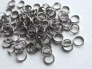 Más de 100 anillos divididos de latón salto platino color bucles abiertos redondos hallazgos artesanales 6 mm - Imagen 1 de 4