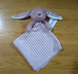 Carter's Knit Rabbit Baby Security Blanket Bunny Pink Infant Lovey Girls NEW NWT - Picture 1 of 4