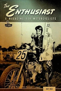 Harley Davidson Enthusiast Magazine Motorcycles July 1953 Everett Brashear - Picture 1 of 6