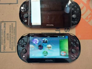 (2) PSVita PS Vita Slim Handheld Systems Consoles LOT PARTS REPAIR BROKEN AS-IS - Picture 1 of 2