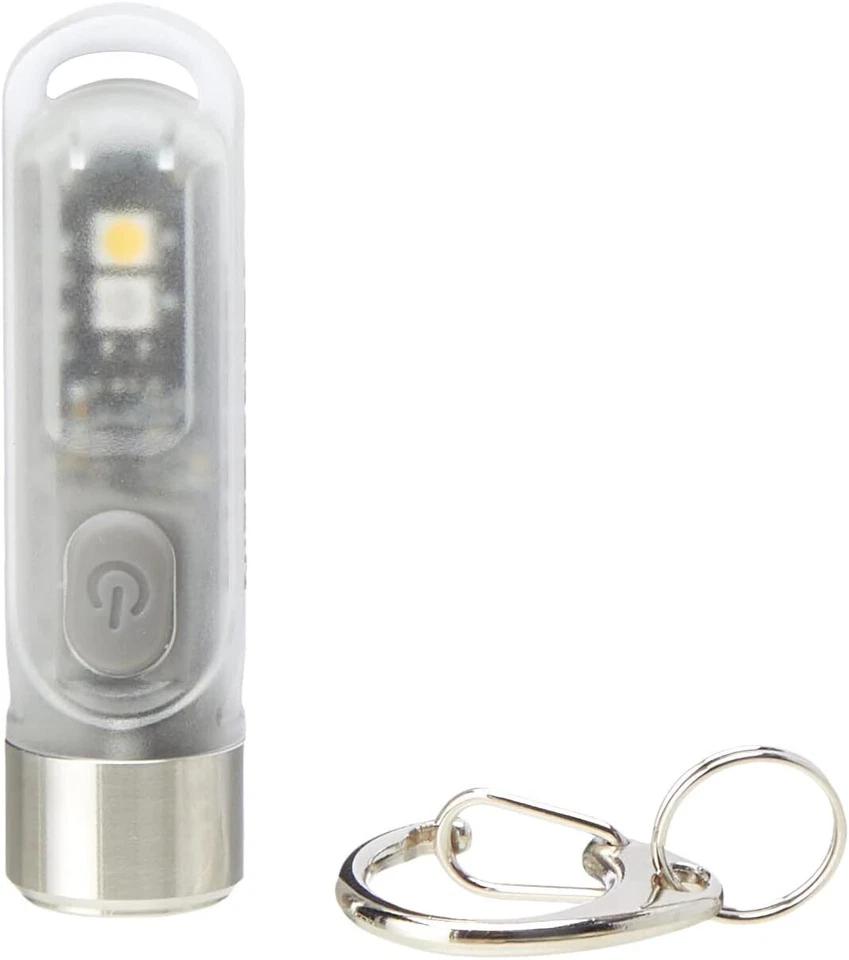 NITECORE Tiki GITD Glow in The Dark White & UV Rechargeable LED Keyring Torch
