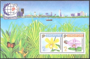 Singapore 1994 Flowers Orchids Singapore 95 Expo Souvenir Sheet MNH (SC# 686b) - Picture 1 of 1