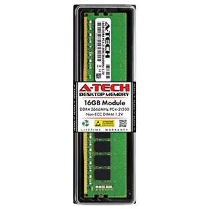 A-Tech 16GB PC4-21300 Desktop DDR4 2666 Non-ECC DIMM 288-Pin Memory RAM 1x 16G - Picture 1 of 7