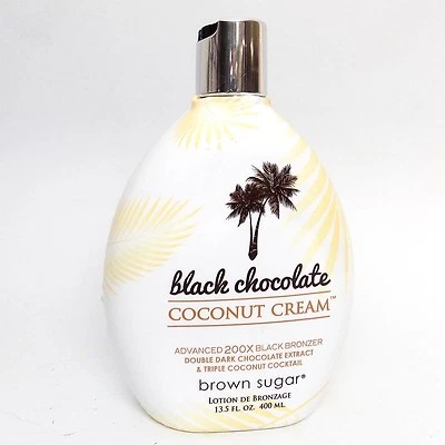 Brown Sugar BLACK CHOCOLATE Coconut Cream 200X Bronzer Tanning Bed Lotion 13.5oz - Image 1 of 3