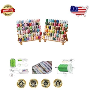 Premium 120-Color Polyester Sewing Thread Kit - Compatible with Major Brands - Picture 1 of 9