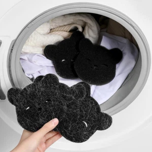 2Pcs Washing Machine Catcher Reusable Bear Shape Lint Collection Hair Remover - Picture 1 of 13