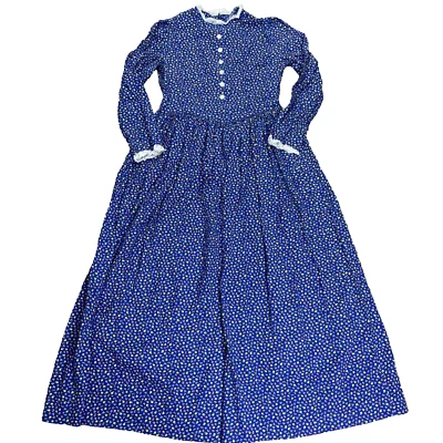 Vestido estampado floral vintage años 80 hecho a mano para niña L Prairie Cottage Core Foto 1 de 4