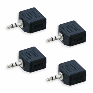 4x Klinkenstecker Y Adapter Audio 3,5 mm auf 2x Klinkenbuchse stereo Kopfhörer - Bild 1 von 3