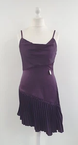 NEW Chi Chi London Evening Mini Dress Size 12 Purple Cocktail Party BNWT - Picture 1 of 11