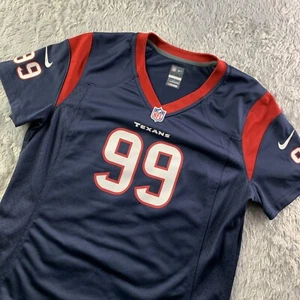 Houston Texans JJ Watt Jersey Youth Large Blue Red White Nike On Field Football - Picture 1 of 13