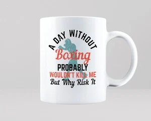 Boxing Mug Gift Idea Funny Hobby Boxer Fighter Tea Coffee Cup Combat Sport MMA - Picture 1 of 1