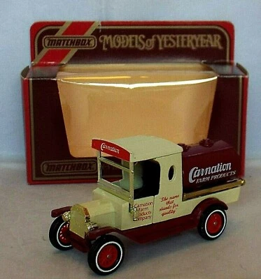 MATCHBOX Models of Yesteryear Y-3 1912 Model 'T' Ford Tanker CARNATION ISSUE 1 - Image 1 of 4