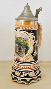 Vtg Beer Stein Salzburg Germany Handmade Decorative Swiss Musical Movement Box - Picture 1 of 9