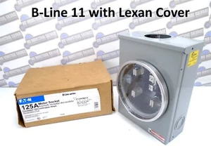 EATON - 011SRPMS18 - B-Line 11 - METER SOCKET w/COVER- 125A 4 Jaw 1PH - 3R (NEW) - Picture 1 of 19