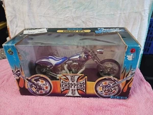 West Coast Choppers "Cherry CFL" Jesse James Blue 1:10 Scale Replica Motorcycle - Picture 1 of 8
