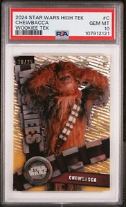 2024 Topps Star Wars High Tek CHEWBACCA Wookie Tek SP W-C #20/25 PSA 10 Gem Mint - Picture 1 of 2