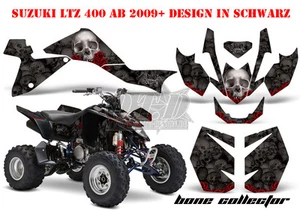KIT GRÁFICO DE DECORACIÓN DE CARRERAS AMR ATV SUZUKI LTZ 400 Y KFX 400 COLECCIONISTA DE HUESOS B - Imagen 1 de 12