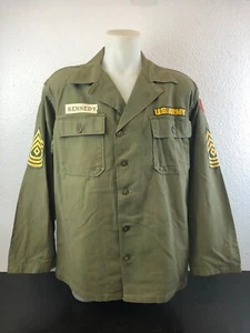 US Army Korean War OG-107 Named GI 1st Issue Fatigue Shirt Sergeant Major - Picture 1 of 18