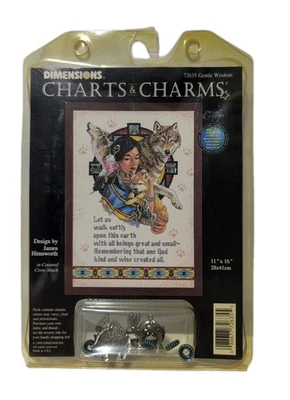 Винтажный размеры диаграммы и подвески 72635 нежная мудрость Джеймс Химсворт 1999 новый - Изображение 1 из 4