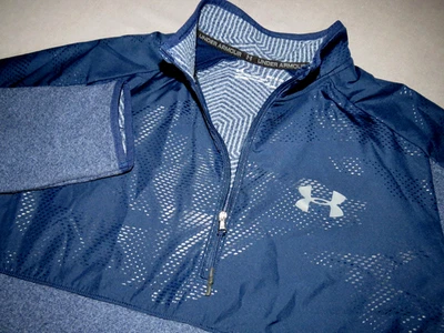 Under Armour Cold Gear Pull Over 1/4 拉链软壳/羊毛运动夹克 M — 第 1/4 张图片
