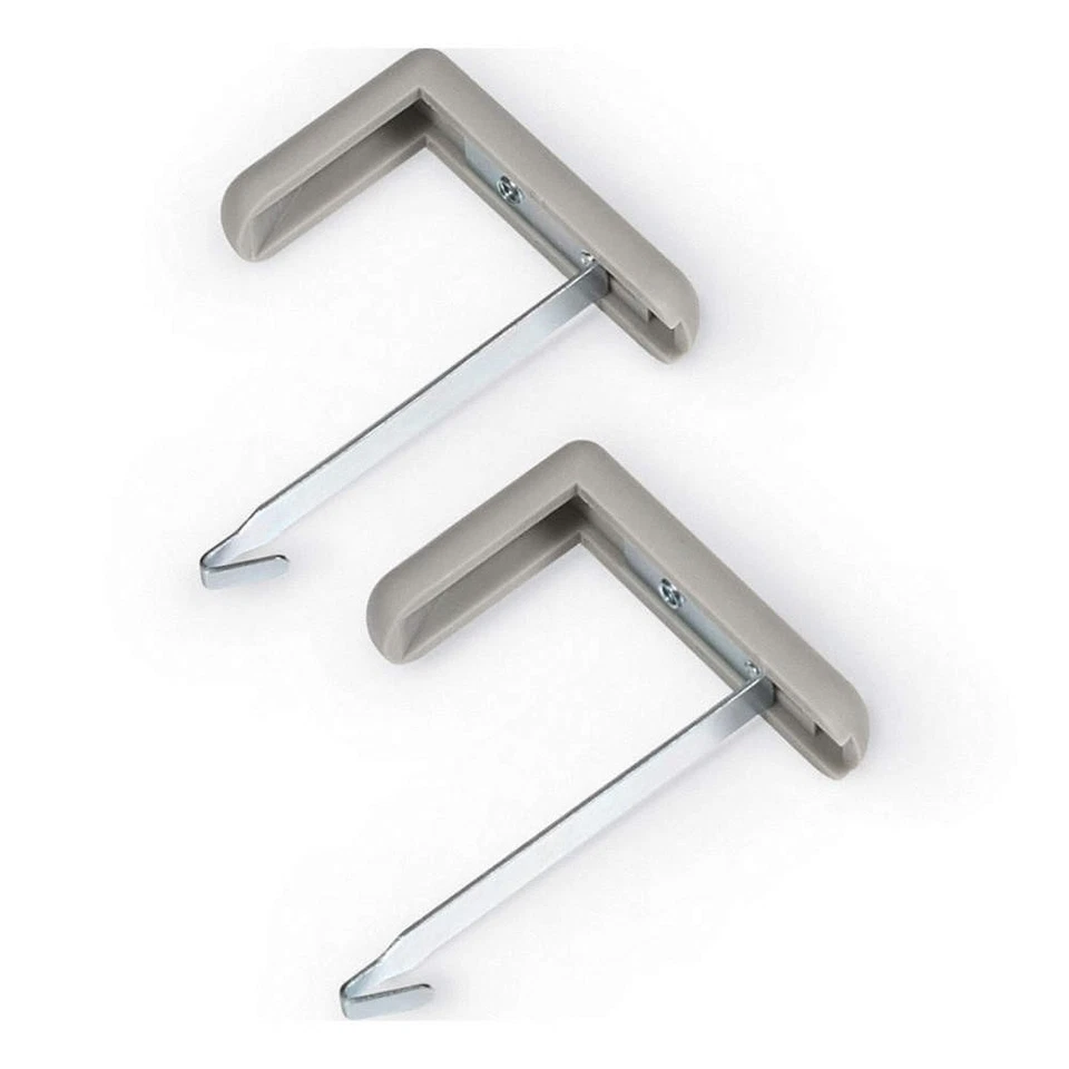 BEST-RITE 56389 Partition Hook,Silver,3 1/2" H,PK2 49RM17 - Image 1 of 1