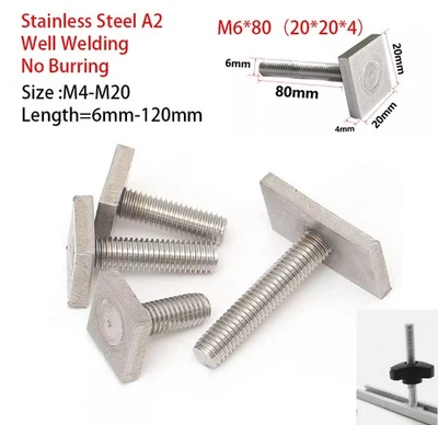 HI-FAST Stainless Steel Head T bolt Square Head screws bolt M4 M5 M6 M8 M10 T slot track