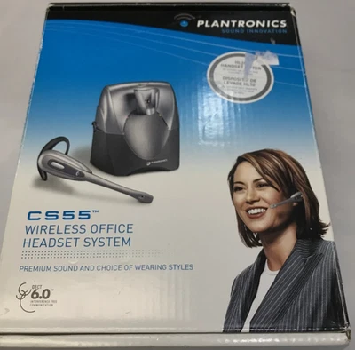 Sistema de auriculares inalámbricos de oficina Plantronics CS55 6.0 con elevador HL10 y accesorios Foto 1 de 4