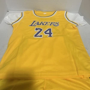 Camiseta y pantalones cortos de baloncesto vintage de los Lakers Kobe Bryant #24 para niños/niños talla 22 - Imagen 1 de 3