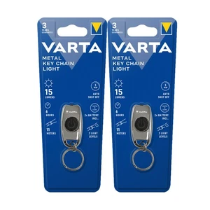 2x Varta LED Taschenlampe Metal Key Chain Light  15lm  inkl. je 2x CR2016 - Bild 1 von 1