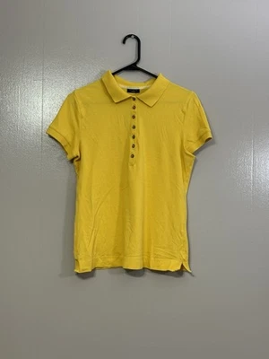 Polo de golf Talbot's amarillo para mujer talla mediana manga corta C63 Foto 1 de 4