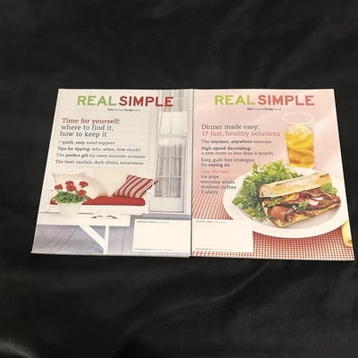 Real Simple Magazine Lot 2 Issues Summer 2004 June/July, August - Image 1 of 4