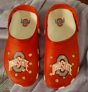 Unisex Ohio Crocs Rot/Weiß Größe M8 W10 Made In Vietnam - Bild 1 von 5