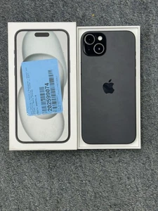 Apple iPhone 15 Plus/128 Go/Noir Nombre de cycles de batterie 16/Santé de la batterie 100% - Photo 1 sur 10