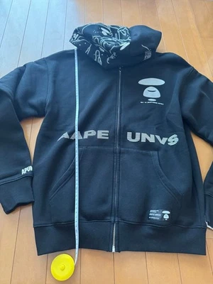 AAPE BY A BATHING APE Unisex Black Hoodie Parka S Near Mint Condition - Image 1 of 4