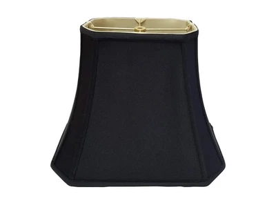 Rectangle Cut Corner Lamp Shade, Black, (5 x 6.5) x (8 x 12) x 10 - Image 1 of 4