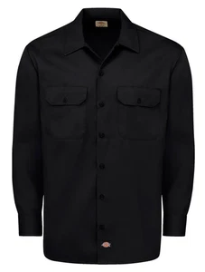 Camisa de Trabajo Dickies Hombre Manga Larga, Algodón/Poliéster, Botón Frontal, Negra, 2XL - Imagen 1 de 2