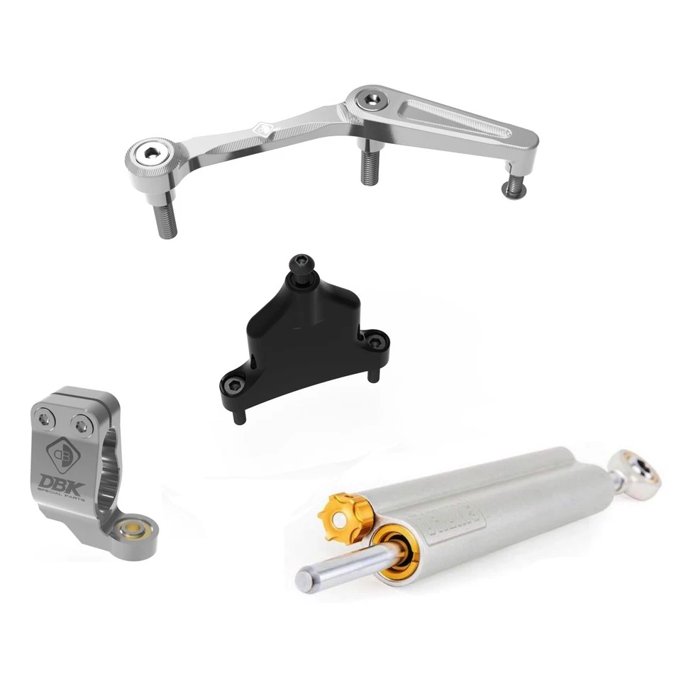 Kit de amortiguador de dirección DBK Triumph Street Triple 765 S R RS Ohlins 2017+ - plateado... Foto 1 de 1