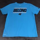 Carolina Panthers Nike Dry Fit Adult Xl Tshirt, Blue Black Logo Nfl Football Tee