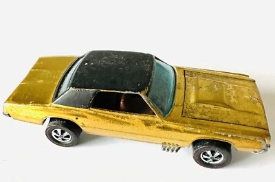 Hot Wheels Redline 1967 Custom T-Bird HK Gold w Brown Interior Deep Dish Wheels - Image 1 of 4