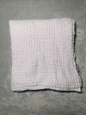 HB Hudson Manta Bebé Rosa Blanco Flechas Envoltura Muselina Algodón Seguridad Lovey Foto 1 de 4