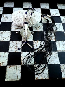 Tuareg Silber Egourou Kreuz Halskette In-Gall Niger Vintage - Bild 1 von 4