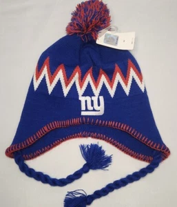 New York Giants Zephyr Alpine Downhill Knit Beanie Hat Ear Flaps - Picture 1 of 2