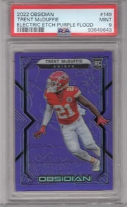 TRENT MCDUFFIE 2022 PANINI OBSIDIAN ELECTRIC ETCH PURPLE FLOOD RC #06/16 PSA 9 - Bild 1 von 2