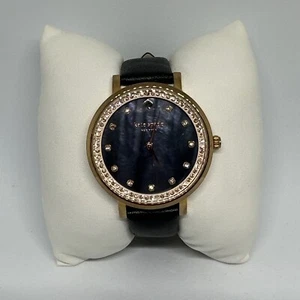 Kate Spade Monterey KSW1051 Women's Black Leather Analog Dial Quartz Watch HME15 - Picture 1 of 11