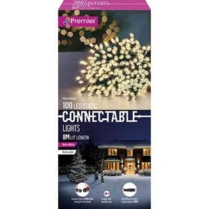 100 Warm White Connectable LED Christmas Lights Premier - Picture 1 of 1