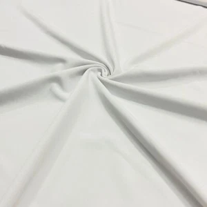 Premium White Solid Colors Nylon Spandex Fabric 4-Way Stretch 60" wide By Yard - Picture 1 of 5