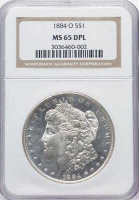 Morgan Dollar 1884-O, NGC MS-65 Deep Mirror Proof-Like! Abosolutely Amazing!!! - Image 1 of 2