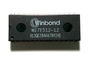 W27E512 120nS 64Kbx8 EEprom memory PDIP-28 Genuine Winbond part tested x 1 pcs - Picture 1 of 1